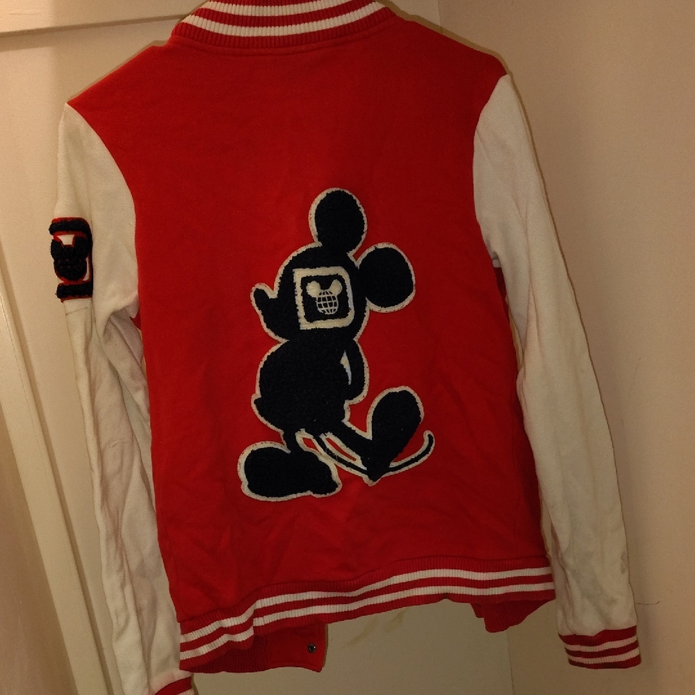 Disney Red and White Jacket with Mickey Design